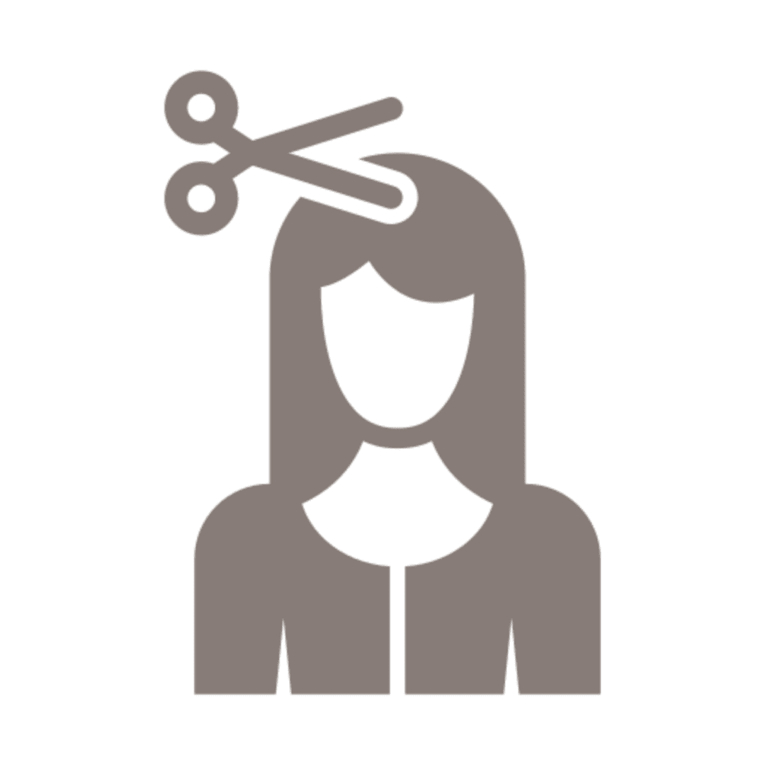 Haircutting logo silhouette